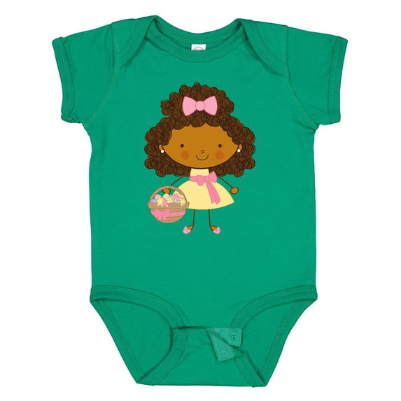 Inktastic Easter African American Girl Girls Baby Bodysuit
