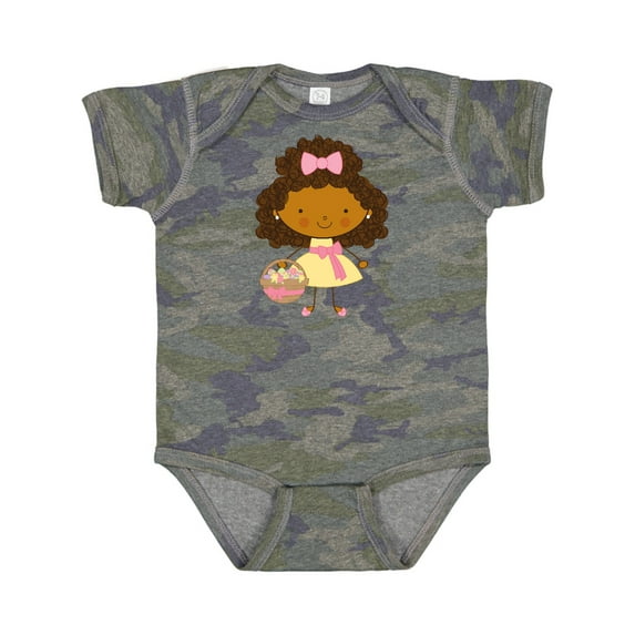 Inktastic Easter African American Girl Girls Baby Bodysuit