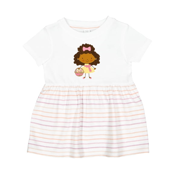 Inktastic Easter African American Girl Girls Baby Dress