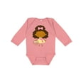 thumbnail image 1 of Inktastic Easter African American Girl Girls Long Sleeve Baby Bodysuit, 1 of 5