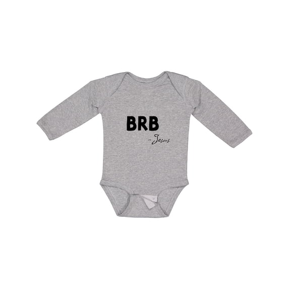 Inktastic Easter BRB Jesus Boys or Girls Long Sleeve Baby Bodysuit