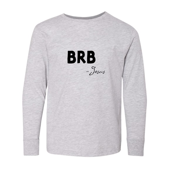 Inktastic Easter Brb Jesus Long Sleeve Youth T-Shirt