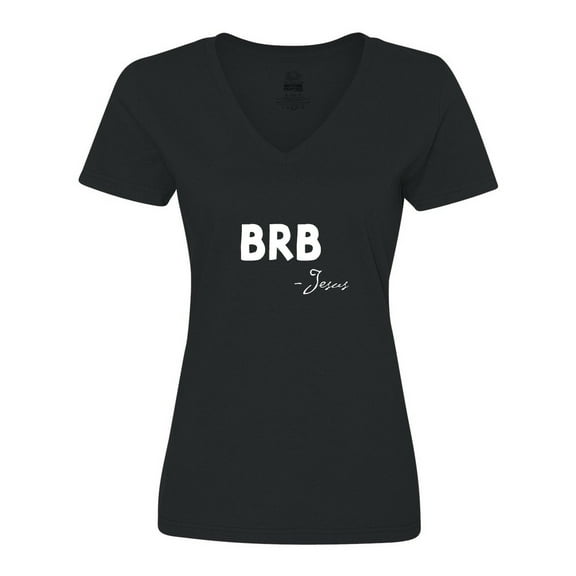 Inktastic Easter BRB Jesus Women's V-Neck T-Shirt