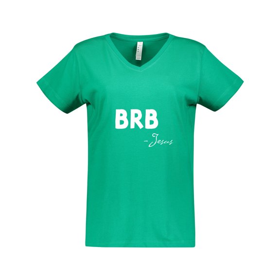 Inktastic Easter BRB Jesus Women's V-Neck T-Shirt