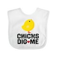 thumbnail image 1 of Inktastic Easter Baby Boy Chicks Dig Me Boys Baby Bib, 1 of 4