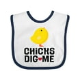 thumbnail image 1 of Inktastic Easter Baby Boy Chicks Dig Me Boys Baby Bib, 1 of 4