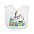 thumbnail image 1 of Inktastic Easter Bilby with Eggs and Flowers Boys or Girls Baby Bib, 1 of 4