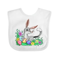 Inktastic Easter Bilby with Eggs and Flowers Boys or Girls Baby Bib