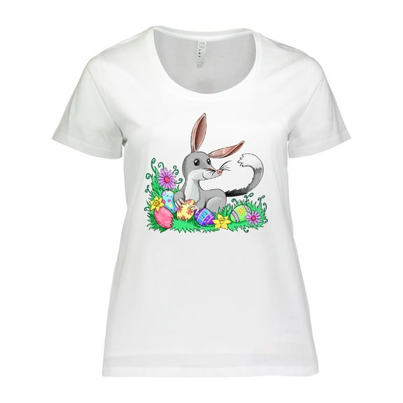 Inktastic Easter Bilby with Eggs and Flowers Women's Plus Size T-Shirt