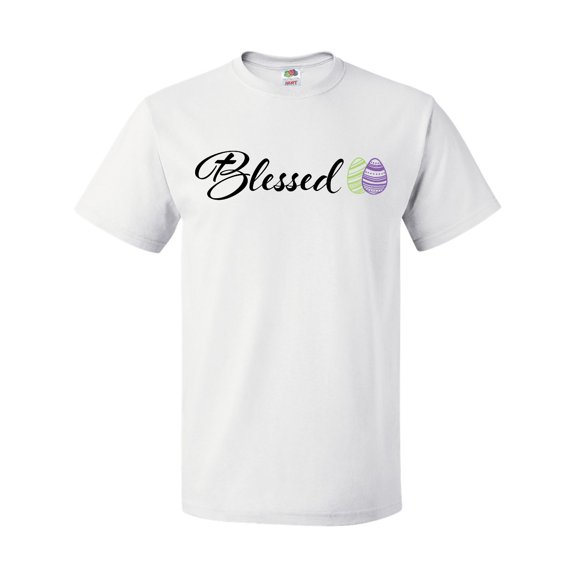Inktastic Easter Blessed with Green and Purple Eggs T-Shirt