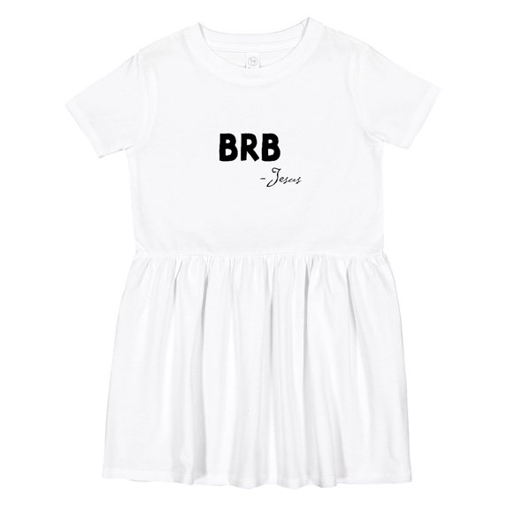 Inktastic Easter Brb Jesus Girls Toddler Dress