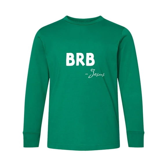 Inktastic Easter Brb Jesus Long Sleeve Youth T-Shirt