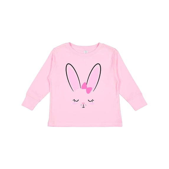 Inktastic Easter Bunny Girl Face Boys or Girls Long Sleeve Toddler T-Shirt
