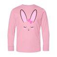 thumbnail image 1 of Inktastic Easter Bunny Girl Face Long Sleeve Youth T-Shirt, 1 of 5