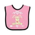 thumbnail image 1 of Inktastic Easter Bunny Girls Girls Baby Bib, 1 of 4