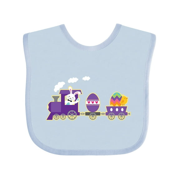 Inktastic Easter Bunny Rabbit Egg Train Boys or Girls Baby Bib