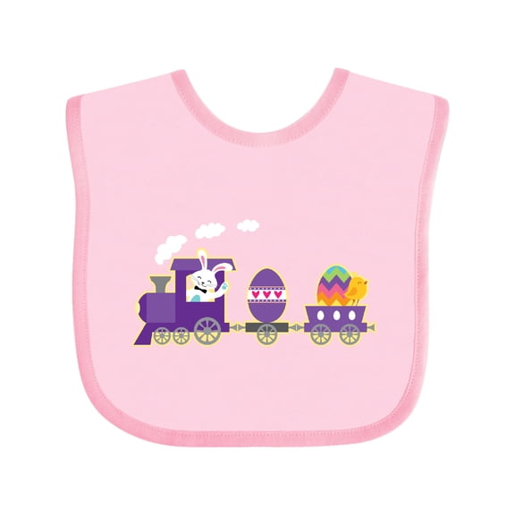 Inktastic Easter Bunny Rabbit Egg Train Boys or Girls Baby Bib