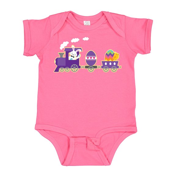 Inktastic Easter Bunny Rabbit Egg Train Boys or Girls Baby Bodysuit