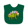 thumbnail image 1 of Inktastic Easter Bunny Stegosaurus with Eggs and Pink Ears Boys or Girls Baby Bib, 1 of 4