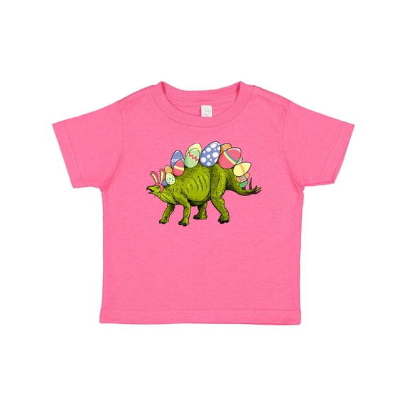 Inktastic Easter Bunny Stegosaurus with Eggs and Pink Ears Boys or Girls Baby T-Shirt