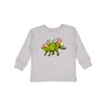 thumbnail image 1 of Inktastic Easter Bunny Stegosaurus with Eggs and Pink Ears Boys or Girls Long Sleeve Toddler T-Shirt, 1 of 5