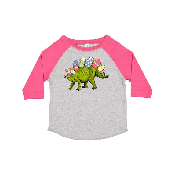 Inktastic Easter Bunny Stegosaurus with Eggs and Pink Ears Boys or Girls Toddler T-Shirt