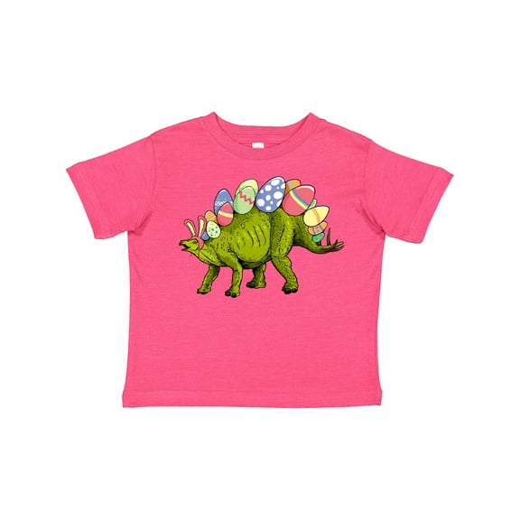 Inktastic Easter Bunny Stegosaurus with Eggs and Pink Ears Boys or Girls Toddler T-Shirt