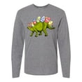 thumbnail image 1 of Inktastic Easter Bunny Stegosaurus with Eggs and Pink Ears Long Sleeve T-Shirt, 1 of 5