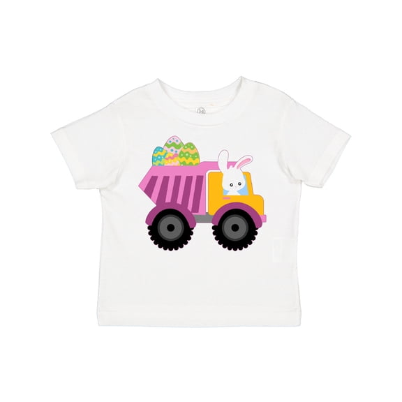 Inktastic Easter Bunny in Dump Truck Delivering Easter Eggs Boys or Girls Toddler T-Shirt