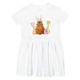 thumbnail image 1 of Inktastic Easter Capybara with Eggs and Flowers Girls Toddler Dress, 1 of 5