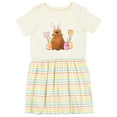 thumbnail image 1 of Inktastic Easter Capybara with Eggs and Flowers Girls Toddler Dress, 1 of 5