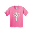 thumbnail image 1 of Inktastic Easter Cross Floral Youth T-Shirt, 1 of 5