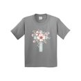 thumbnail image 1 of Inktastic Easter Cross Floral Youth T-Shirt, 1 of 5