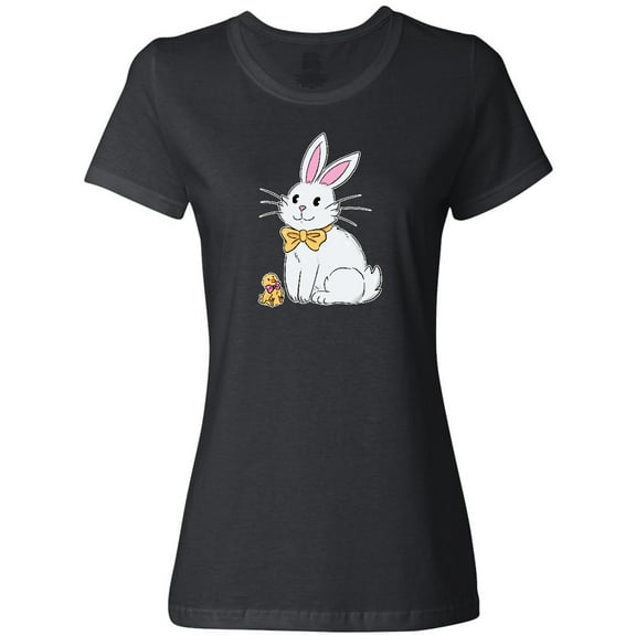 Inktastic Easter Cute Bunny and Chick Women's T-Shirt