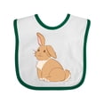 thumbnail image 1 of Inktastic Easter Cute Floppy Ear Brown Bunny Boys or Girls Baby Bib, 1 of 4