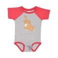 thumbnail image 1 of Inktastic Easter Cute Floppy Ear Brown Bunny Boys or Girls Baby Bodysuit, 1 of 5
