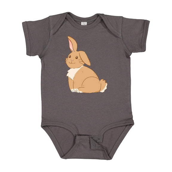 Inktastic Easter Cute Floppy Ear Brown Bunny Boys or Girls Baby Bodysuit