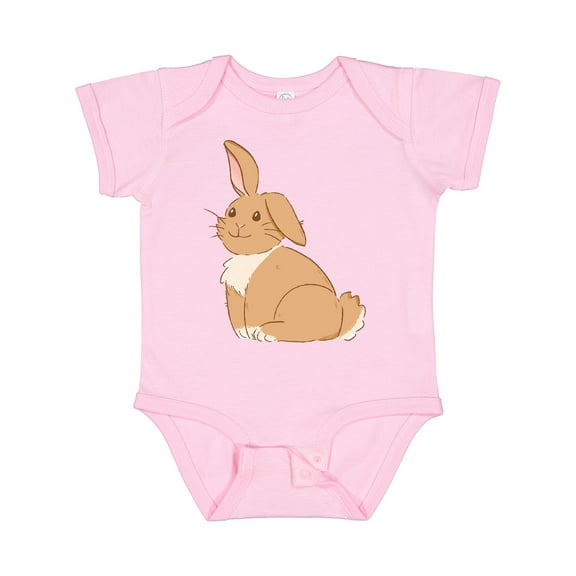 Inktastic Easter Cute Floppy Ear Brown Bunny Boys or Girls Baby Bodysuit