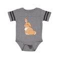 thumbnail image 1 of Inktastic Easter Cute Floppy Ear Brown Bunny Boys or Girls Baby Bodysuit, 1 of 4