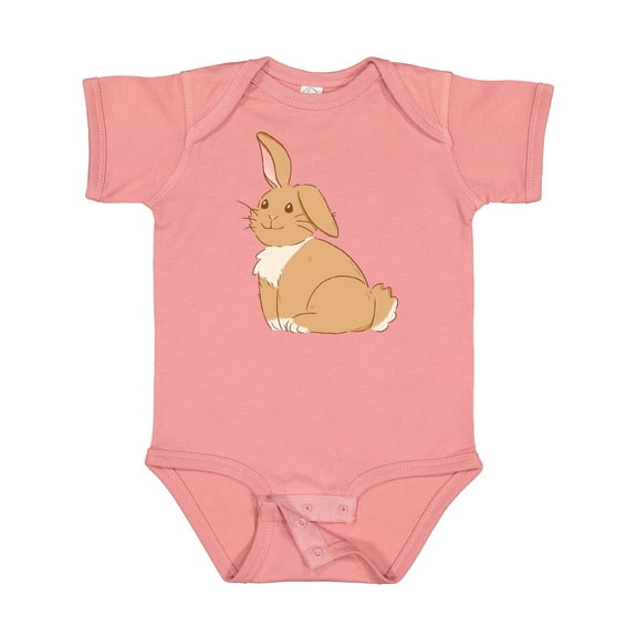 Inktastic Easter Cute Floppy Ear Brown Bunny Boys or Girls Baby Bodysuit