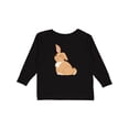 thumbnail image 1 of Inktastic Easter Cute Floppy Ear Brown Bunny Boys or Girls Long Sleeve Toddler T-Shirt, 1 of 5