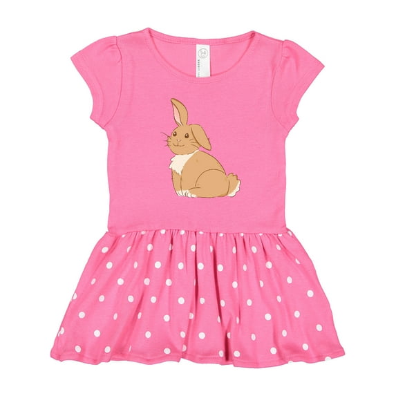 Inktastic Easter Cute Floppy Ear Brown Bunny Girls Toddler Dress