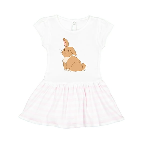 Inktastic Easter Cute Floppy Ear Brown Bunny Girls Toddler Dress