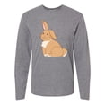 thumbnail image 1 of Inktastic Easter Cute Floppy Ear Brown Bunny Long Sleeve T-Shirt, 1 of 5