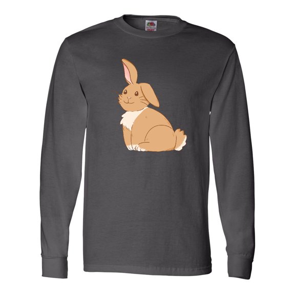 Inktastic Easter Cute Floppy Ear Brown Bunny Long Sleeve T-Shirt