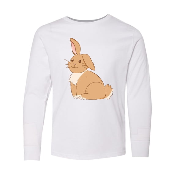 Inktastic Easter Cute Floppy Ear Brown Bunny Long Sleeve Youth T-Shirt
