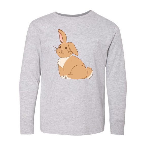 Inktastic Easter Cute Floppy Ear Brown Bunny Long Sleeve Youth T-Shirt