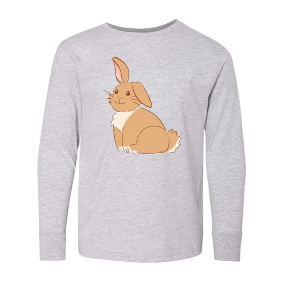 Inktastic Easter Cute Floppy Ear Brown Bunny Long Sleeve Youth T-Shirt