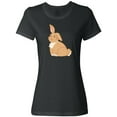 thumbnail image 1 of Inktastic Easter Cute Floppy Ear Brown Bunny Women's T-Shirt, 1 of 5