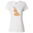 thumbnail image 1 of Inktastic Easter Cute Floppy Ear Brown Bunny Women's T-Shirt, 1 of 5